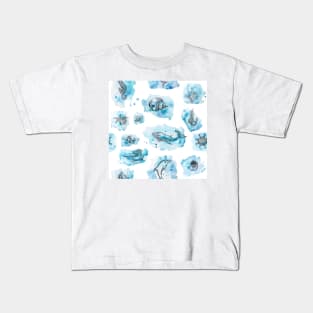 Watercolor nautical life seamless pattern Kids T-Shirt